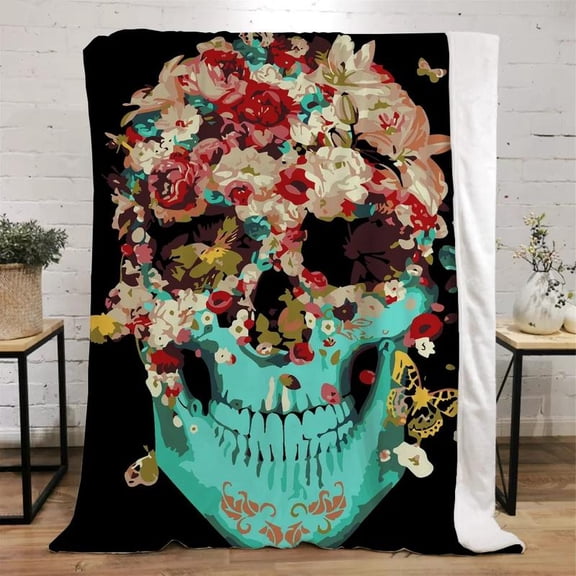 [Maple] [60x50inch] Mexico flower non -standard skull king size hairy beds bed interior house