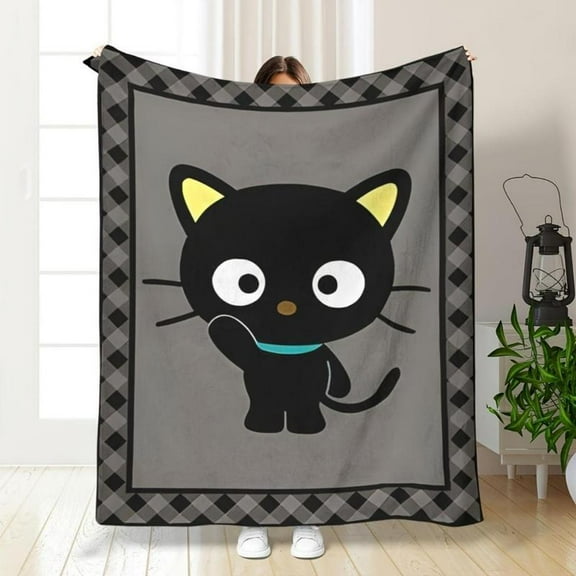 [Maple] [60x50inch] Soft Funny Throw Blanket Chococat Blanket Super Modern Blankets,Rectangular Shape Suitable For Home,Picnic,Travel Four-season Comfort Office And Car Universal Gift For All Seasons