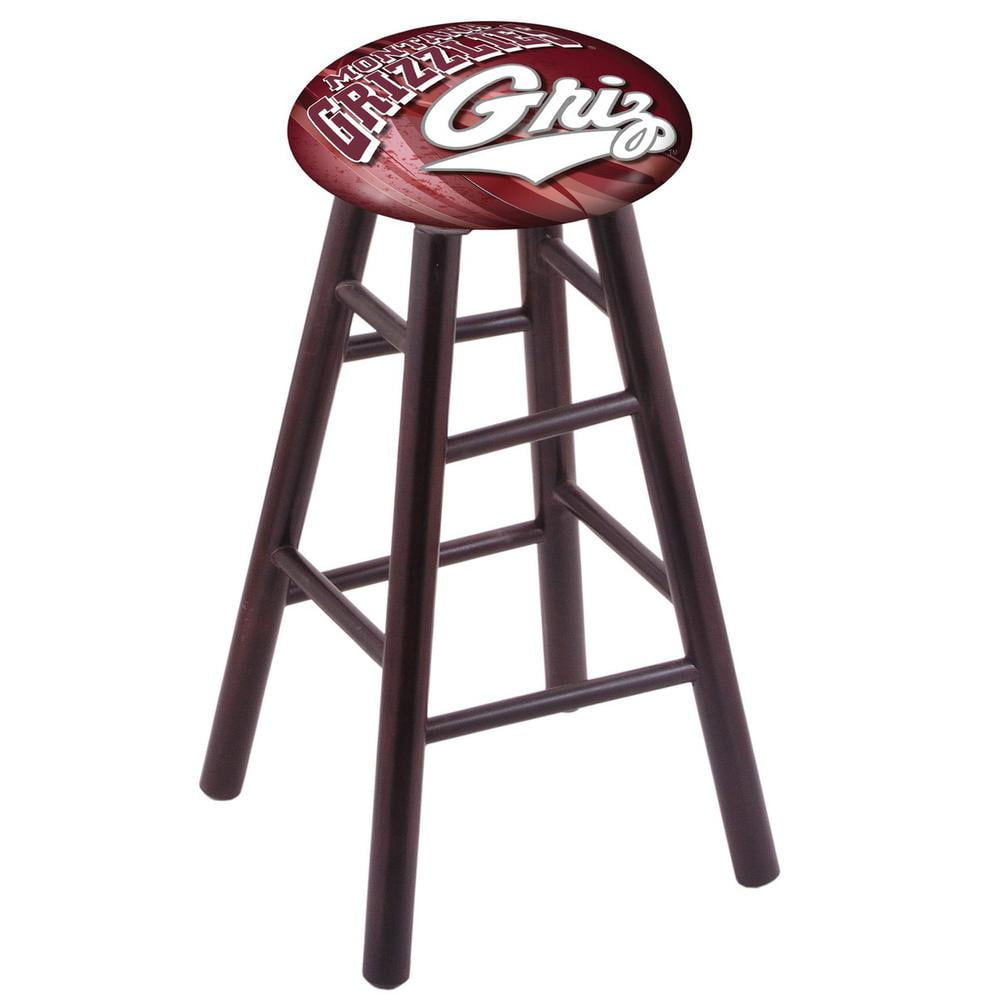 Maple Bar Stool in Dark Cherry Finish with Montana Seat