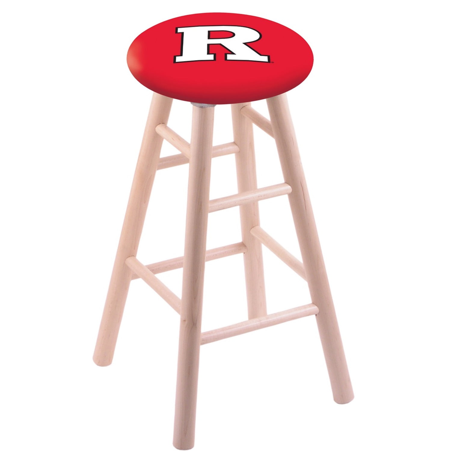 Maple Bar Stool in Natural Finish with Rutgers Seat