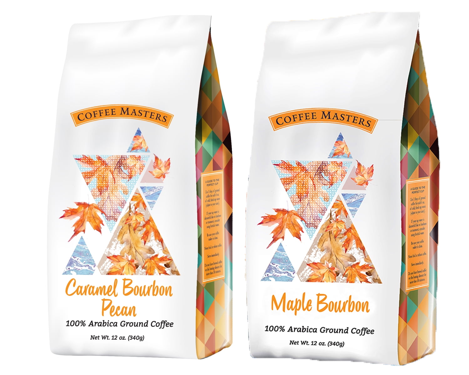 Maple Bourbon and Caramel Bourbon Pecan Ground Coffee (2 Pack)