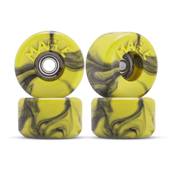 Maple Bowl Reaper Orange Fingerboard Wheels with Bearings for Mini Skateboard Setup