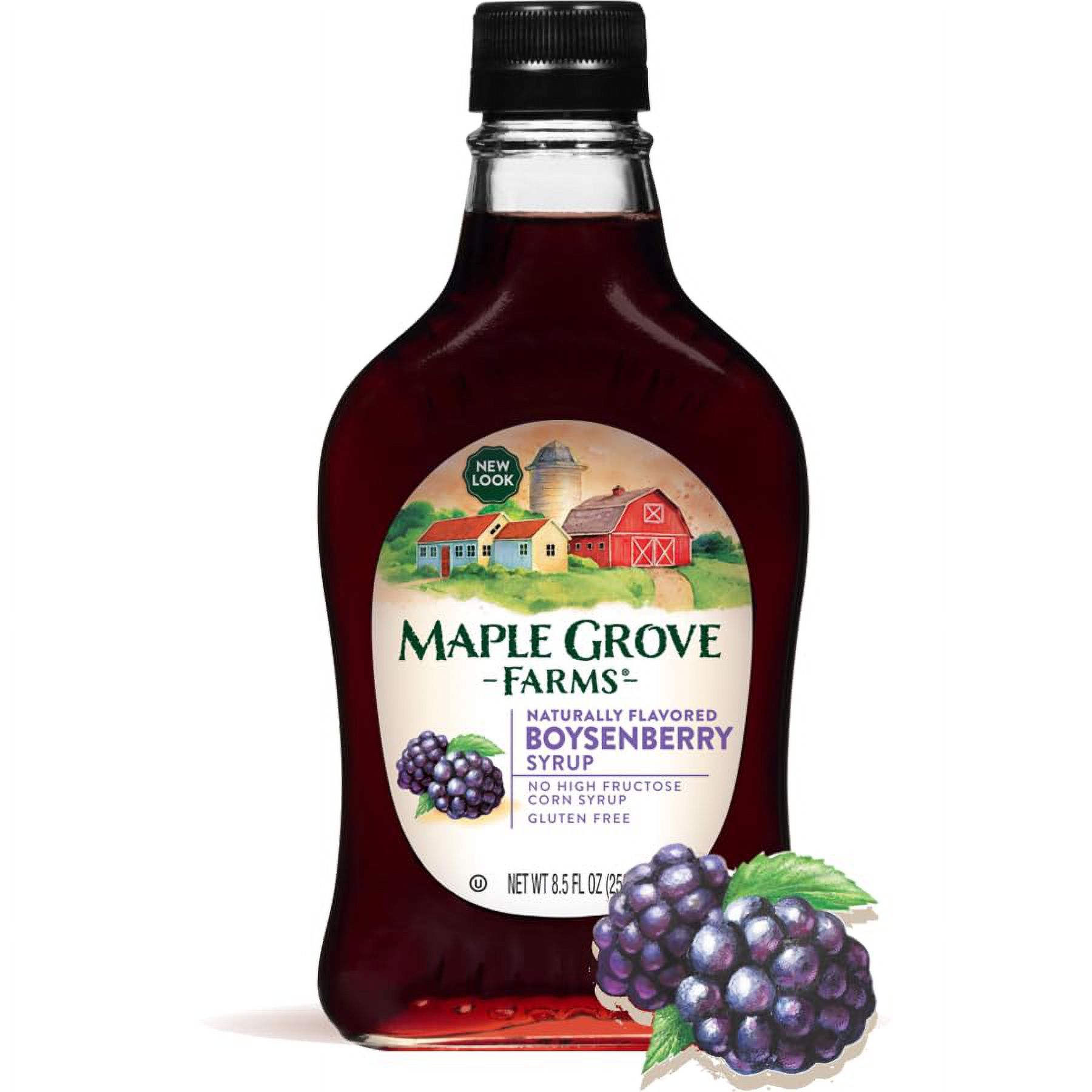 Maple Boysenberry Syrup 8.5 Fz (Pack Of 2) By Maple Grove Farms Of