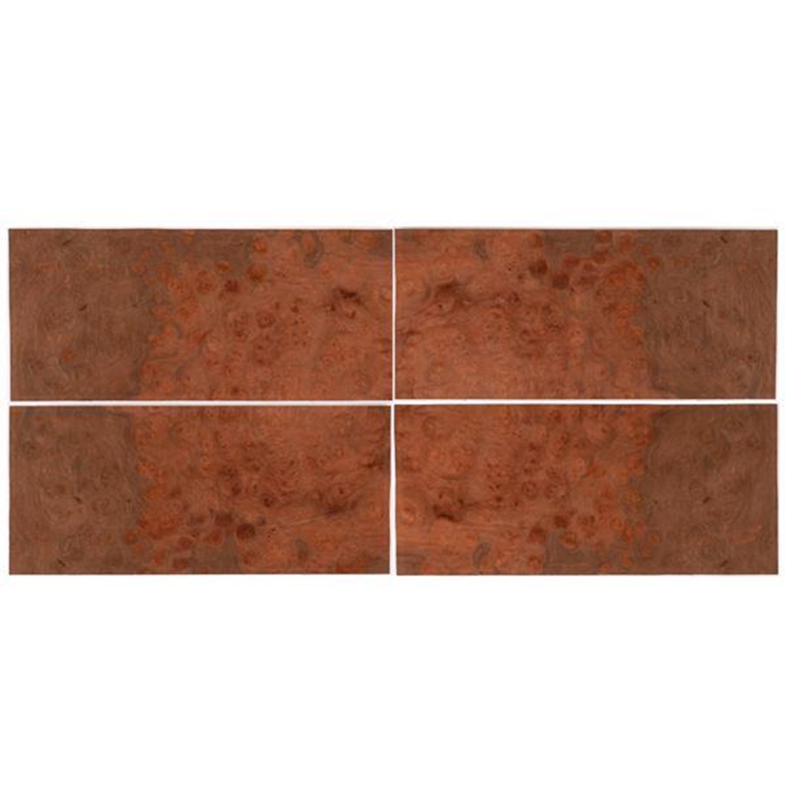 Maple Burl 4-Way Matched Veneer Pack, 8x18 4pc