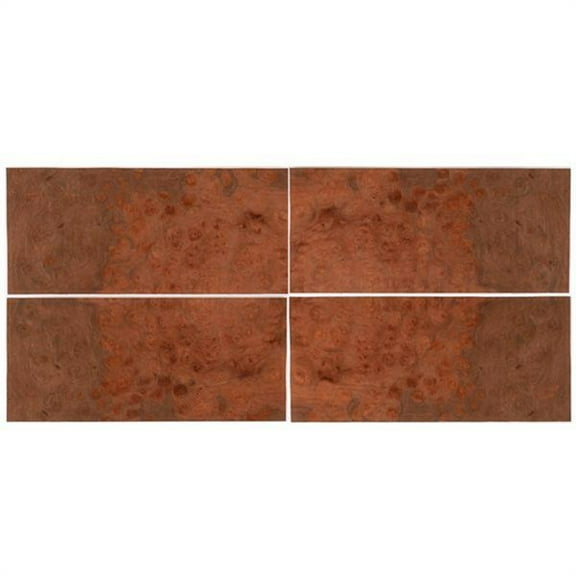 Maple Burl 4 Way Match Veneer Pack, 8X18 4Pc