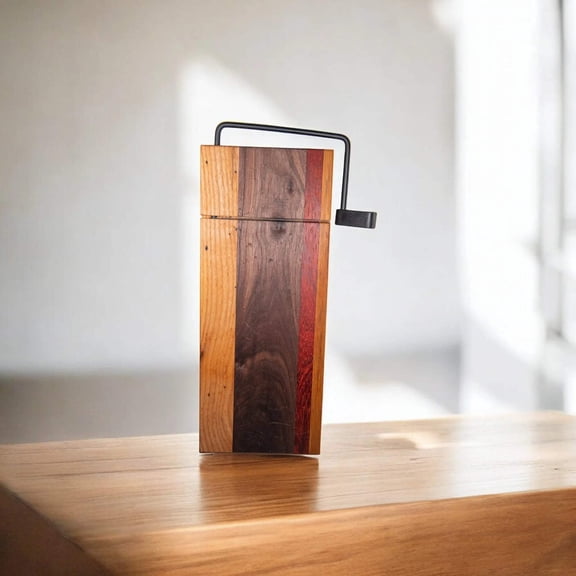 Padauk, Ash, and Walnut Cheese Slicer Board