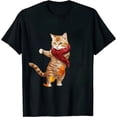 thumbnail image 1 of Maple Cat Autumn Maple Hello Fall Leaf Gift Women T-Shirt, 1 of 5