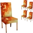 thumbnail image 1 of Maple Chair Covers Removable Set of 4 Vintage Dining Chair Slipcovers Yellow Autumn Fall Leaves Brown Decorative Seat Slipcovers for Dining Room, 1 of 6