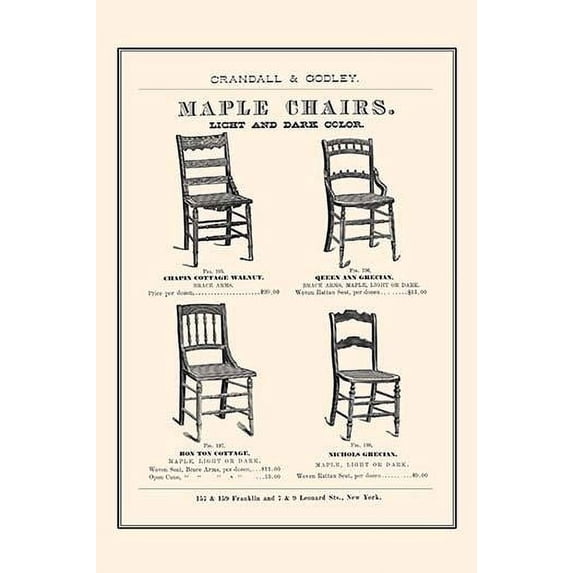 Maple Chairs Poster Print by unknown (18 x 24)