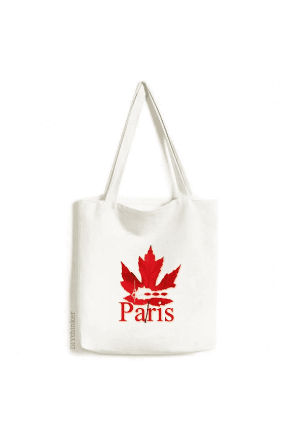 Paris Tote Canvas Bag Shopping Satchel Casual Handbag