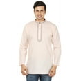 thumbnail image 1 of Maple Clothing Cotton Men's Short Kurta Shirt India Clothes (Beige, 2XL), 1 of 6