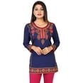 thumbnail image 1 of Maple Clothing Indian Kurtis Tops Tunics Women's (Blue, L), 1 of 6
