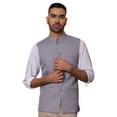 thumbnail image 1 of Maple Clothing Men's Indian Outerwear Vest Nehru Jacket Waistcoat Guest Outfit Festival (Grey, XL), 1 of 7