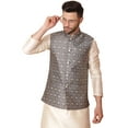 thumbnail image 1 of Maple Clothing Sleeveless Nehru Jacket Men's Sequins India Modi Waistcoat Vest Guest Outfit (Navy Blue, S), 1 of 7