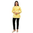 thumbnail image 1 of Maple Clothing Women's Short Kurta Cotton Indian Tunic Top Kurti (Yellow, L), 1 of 6