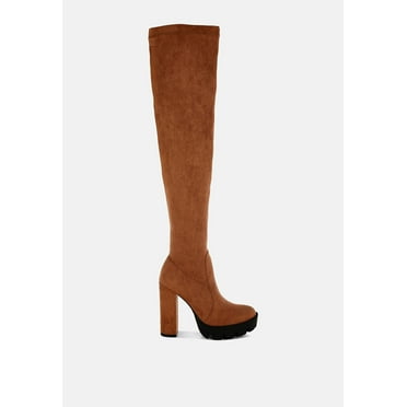Maple Faux Suede Long Boots