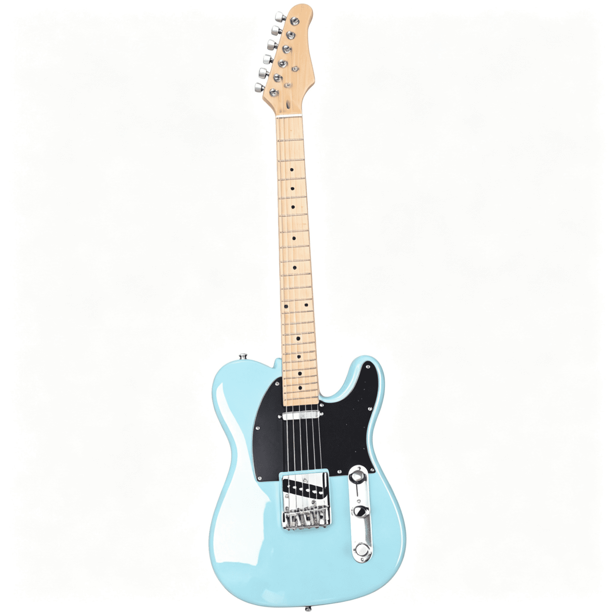 Maple Fingerboard Electric Guitar SS Pickup, Transparent Sky Blue