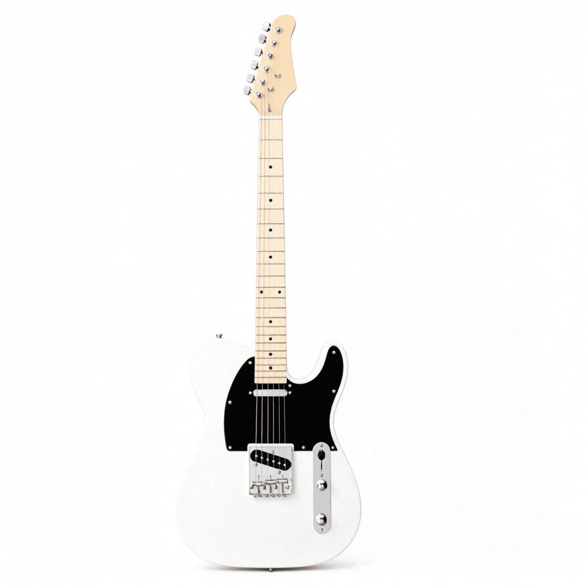 Maple Fingerboard Electric Guitar SS Pickup, White