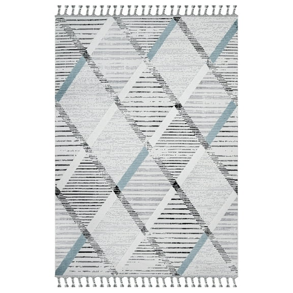 Maple Gray Area Rugs for Living Room Washable Rugs Boho Moroccan Area Rug Soft Neutral Geometric Bohemian Distressed Indoor Rug for Bedroom Dining Room Office Nonslip Rug