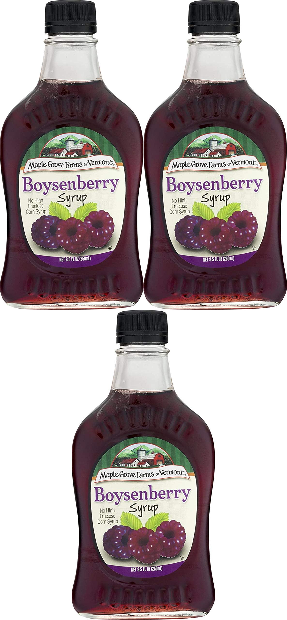Maple Grove Farms Boysenberry Syrup 8.5 Ounce Pack Of 3