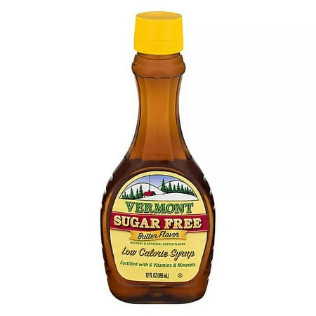 Maple Grove Farms, Vermont Butter Pancake Syrup with Vitamins, Sugar Free, 12 Ounce