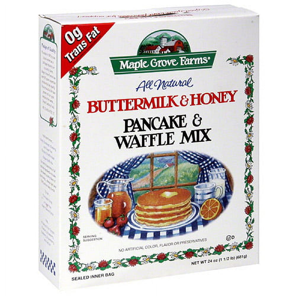 Maple Grove Farms Buttermilk & Honey Pancake & Waffle Mix, 24 oz, (Pack