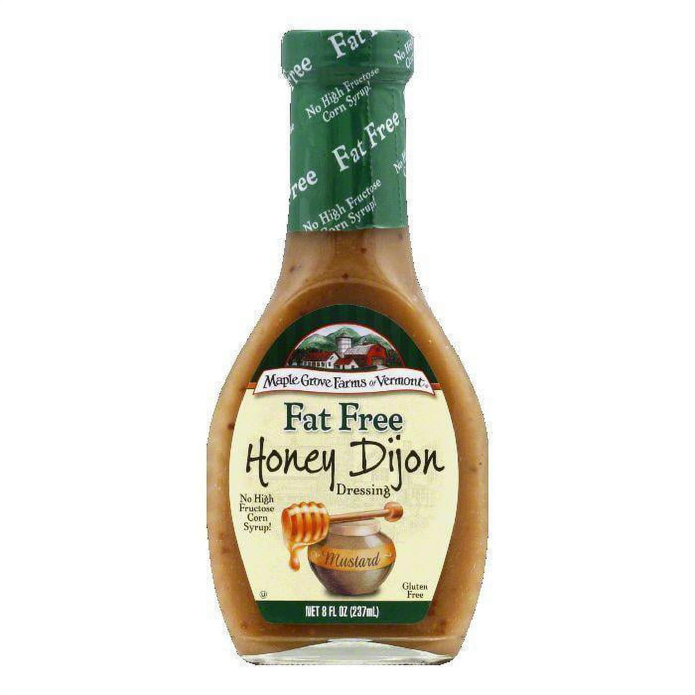Maple Grove Farms Dressing Honey Dijon Fat Free, 8 OZ (Pack of 6