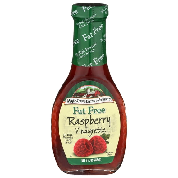 Maple Grove Farms Fat Free Raspberry Vinaigrette - 8 ounce -- 12 per case.