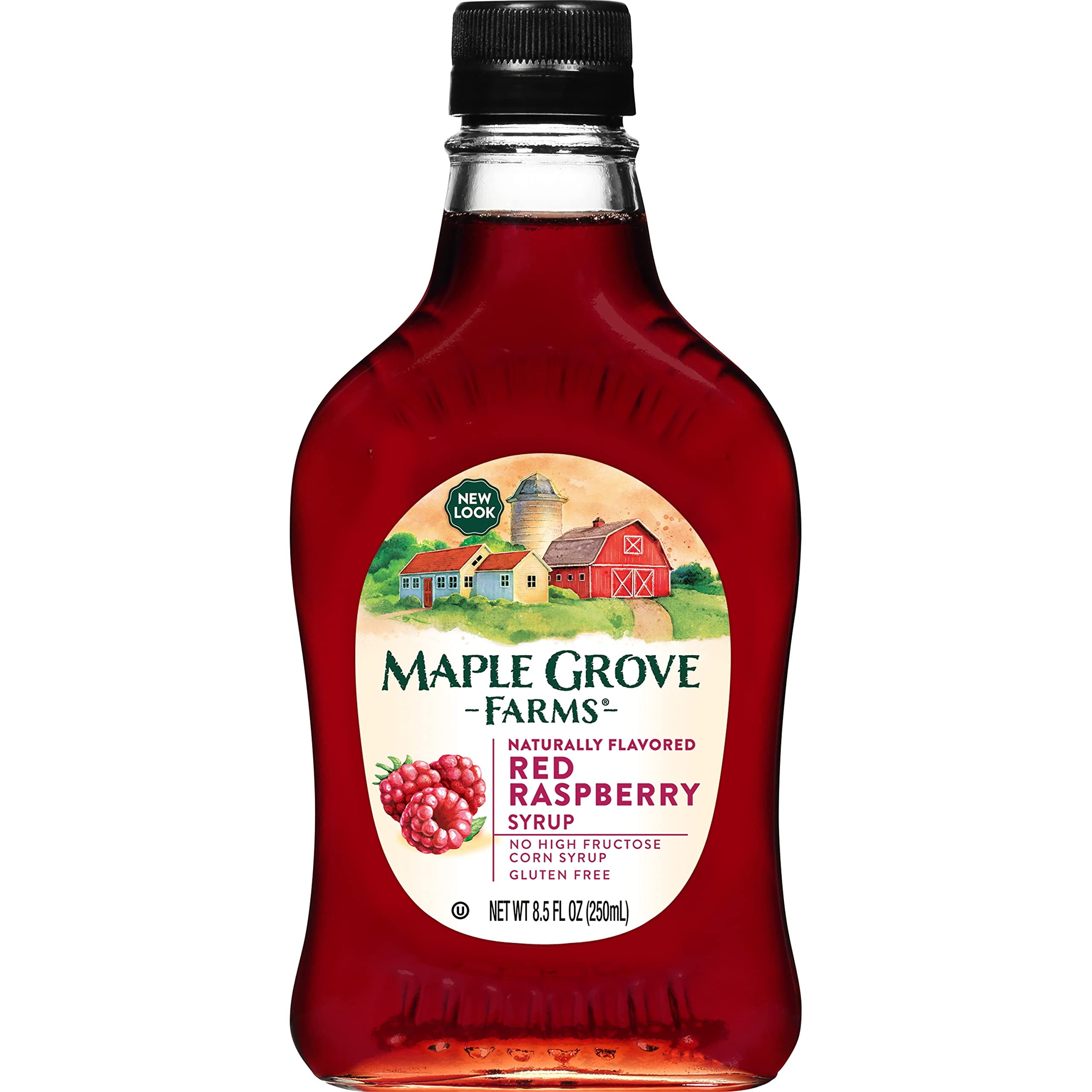 Maple Grove Farms Flavored Syrups, Raspberry, 8.5 Ounce