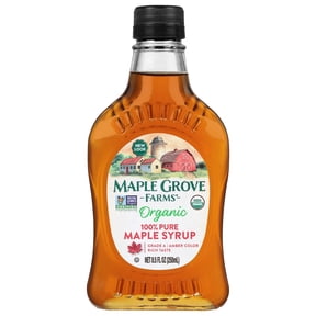 Maple Grove Farms Organic 100% Pure Maple Syrup, Pour Glass Bottle, 8.5 fl oz