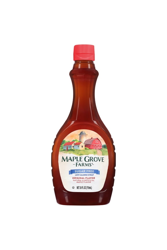 Sugar Free Maple Flavor Syrup, Low Calorie Syrup, Gluten-Free, 24 fl oz Bottle