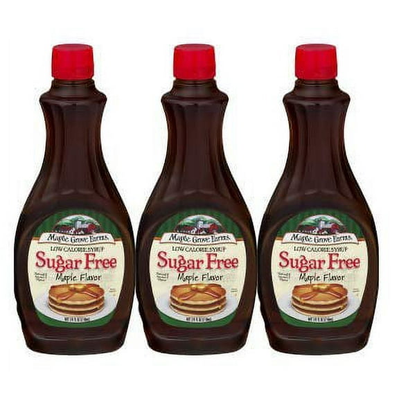 Maple Grove Farms Syrup Maple Sugar Free, 24.0 FL OZ (Pack of 3)