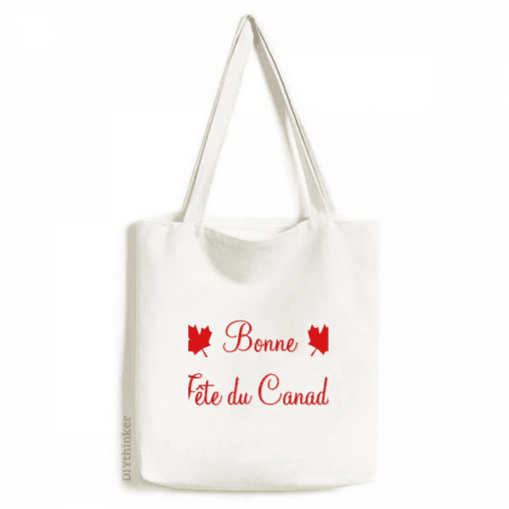 Maple Happy Canada Day 4th Of July Tote Canvas Bag Shopping Satchel Casual Handbag