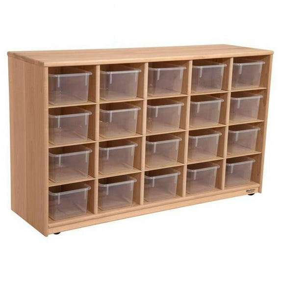 Maple Heritage MH14520CT 20 Cubby Tray Storage with Translucent Trays