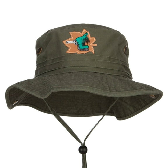 Maple Hiking Shoes Patched Hunting Hat - Olive XL