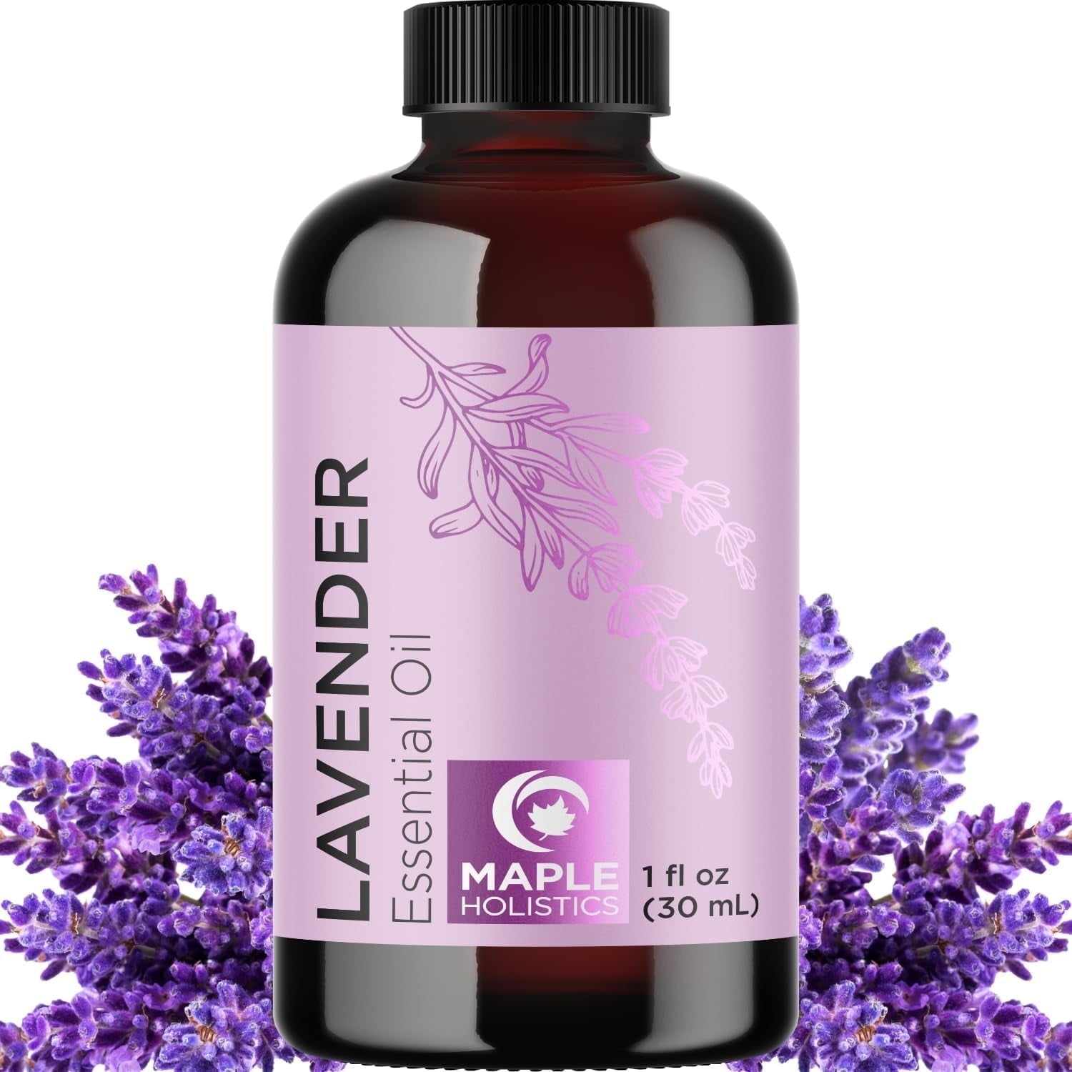 MAPLE HOLISTICS Pure Lavender Essential Oil - Premium Lavender Essential Oil for Hair Skin and Nails - Aromatherapy Lavender Oil for Diffusers Humidifiers and Linens plus Natural Bath Oil for Home Spa Self Care