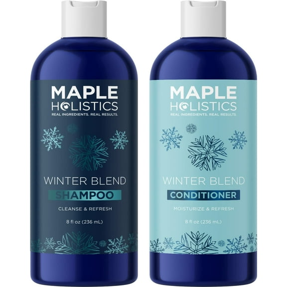 Sulfate Free Hard Water Shampoo and Conditioner - Hard Water Hair Treatments of Product and Minerals with Five Mint Essential Oils for Replenishing Hydration and Hair Shine - Paraben & Cruelty Free