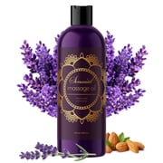 Aromatherapy Sensual Massage Oil for Couples - Relaxing Lavender Massaging Oil for Massage Therapy with Vitamin E Jojoba & Sweet Almond - Naturally Scented Vegan Non GMO & Gluten Free (8 Fl Oz)