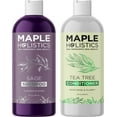thumbnail image 1 of Sulfate Free Shampoo and Conditioner Set - Tea Tree Sage and Rosemary Shampoo and Conditioner for Dry Flaky Scalp Care - Deep Cleansing Color Safe Shampoo and Conditioner for Damaged Dry Hair Care, 1 of 4