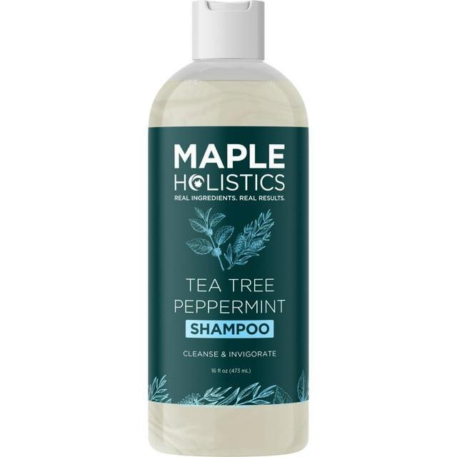 Maple Holistics Tea Tree Mint Shampoo Sulfate Free for Clarifying Scalp