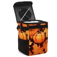 thumbnail image 1 of Maple Ieaf Pumpkin Foldable Car Garbage Can with Lid - Leak-proof Mini Trash Can, Hanging Storage Bag for Auto, 1 of 6