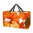 thumbnail image 1 of Maple Ieaf Pumpkin Large Foldable Oxford Cloth Shopping Bag Laundry Basket Grocery Baskets, 1 of 7