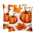 thumbnail image 1 of Maple Ieaf Pumpkin Velvet Throw Covers Pillows with Unique Patterns - Set of 2 Decorative Pillow Inserts in 16x16, 18x18, 20x20 Inches for Home Decor and More, 1 of 6