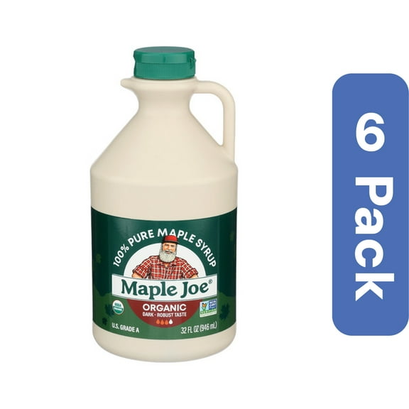 Maple Joe Organic Dark Maple Syrup 32 oz (Pack of 6)