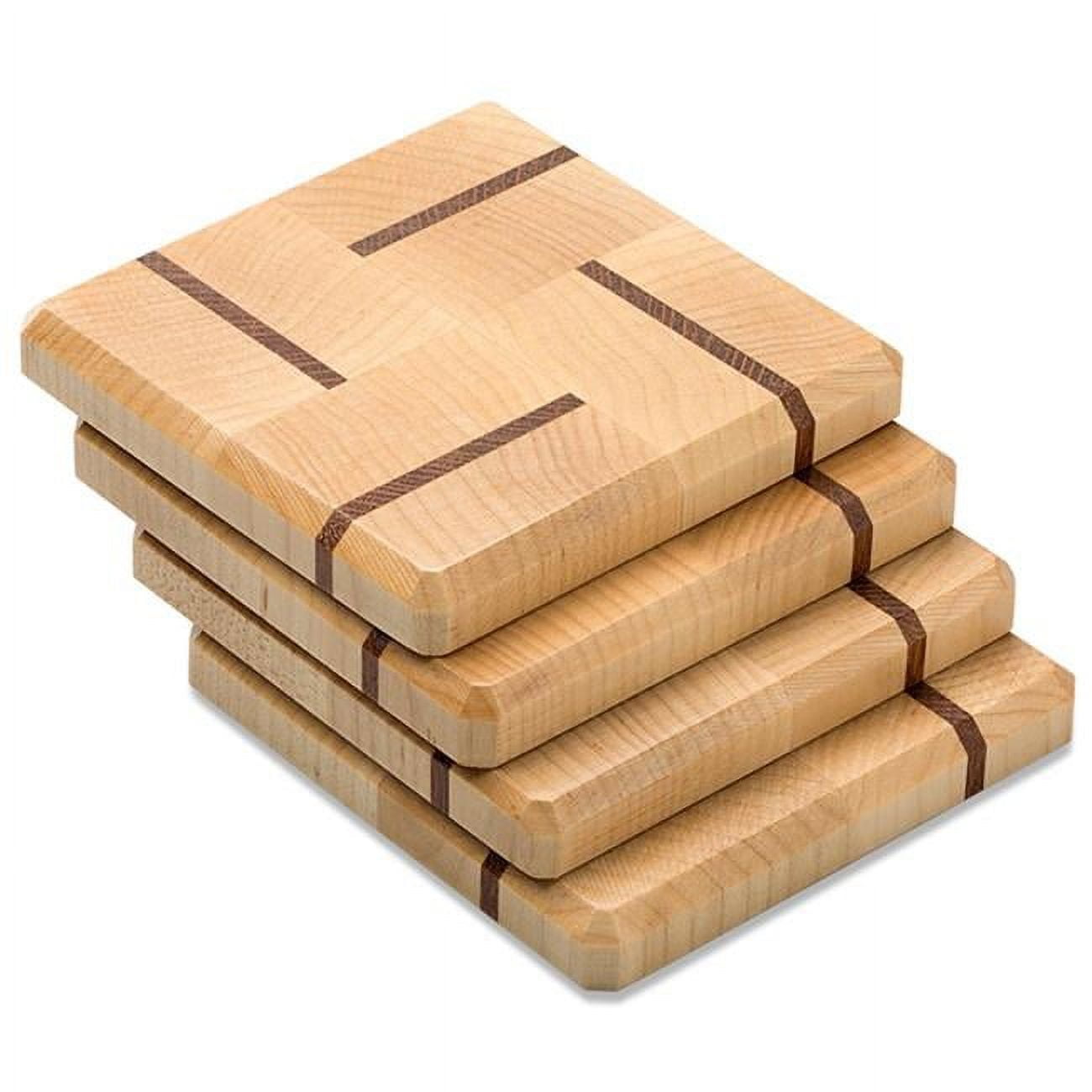 Tiger and Wenge Wood Coasters End Grain (Set of 4) A & E Millwork