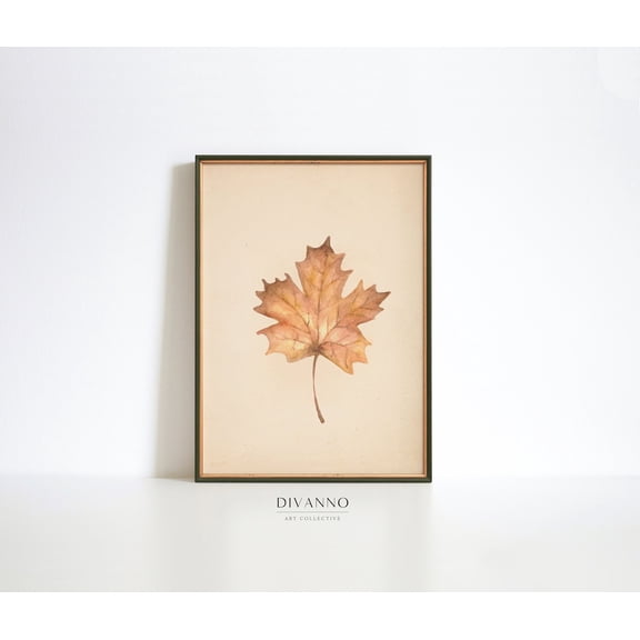 Maple Leaf Autumn Foliage Warm Tones Unframed Paper Print