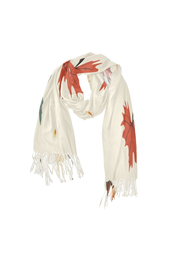 Maple Leaf Autumn Soft Stylish Scarf 86.6''x30.7'' Lightweight and Warm, Breathable