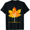 thumbnail image 1 of Maple Leaf Autumn Tree Orange Fall Leaves Season T-Shirt, 1 of 4
