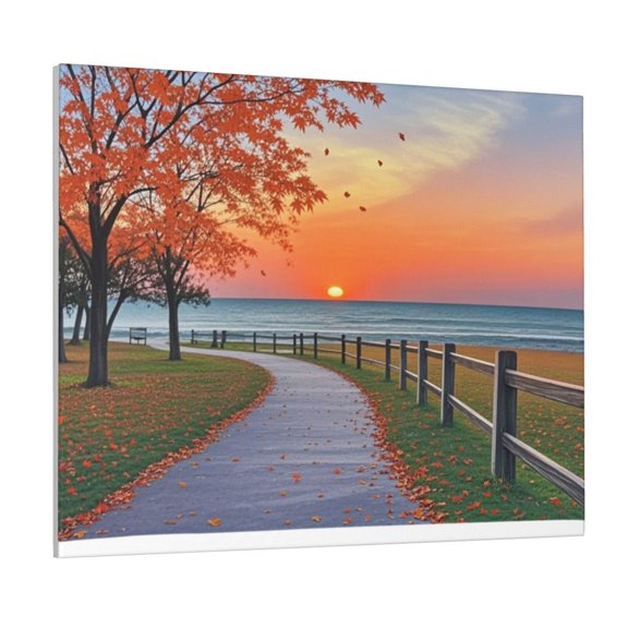 Maple Leaf Canvas Paintings Sunny Office Wall Art For Living Room Bedroom Kitchen Office Home Decor 16 X 20