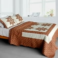 thumbnail image 1 of Maple Leaf Cotton 3PC Vermicelli-Quilted Printed Quilt Set (Full/Queen Size), 1 of 4